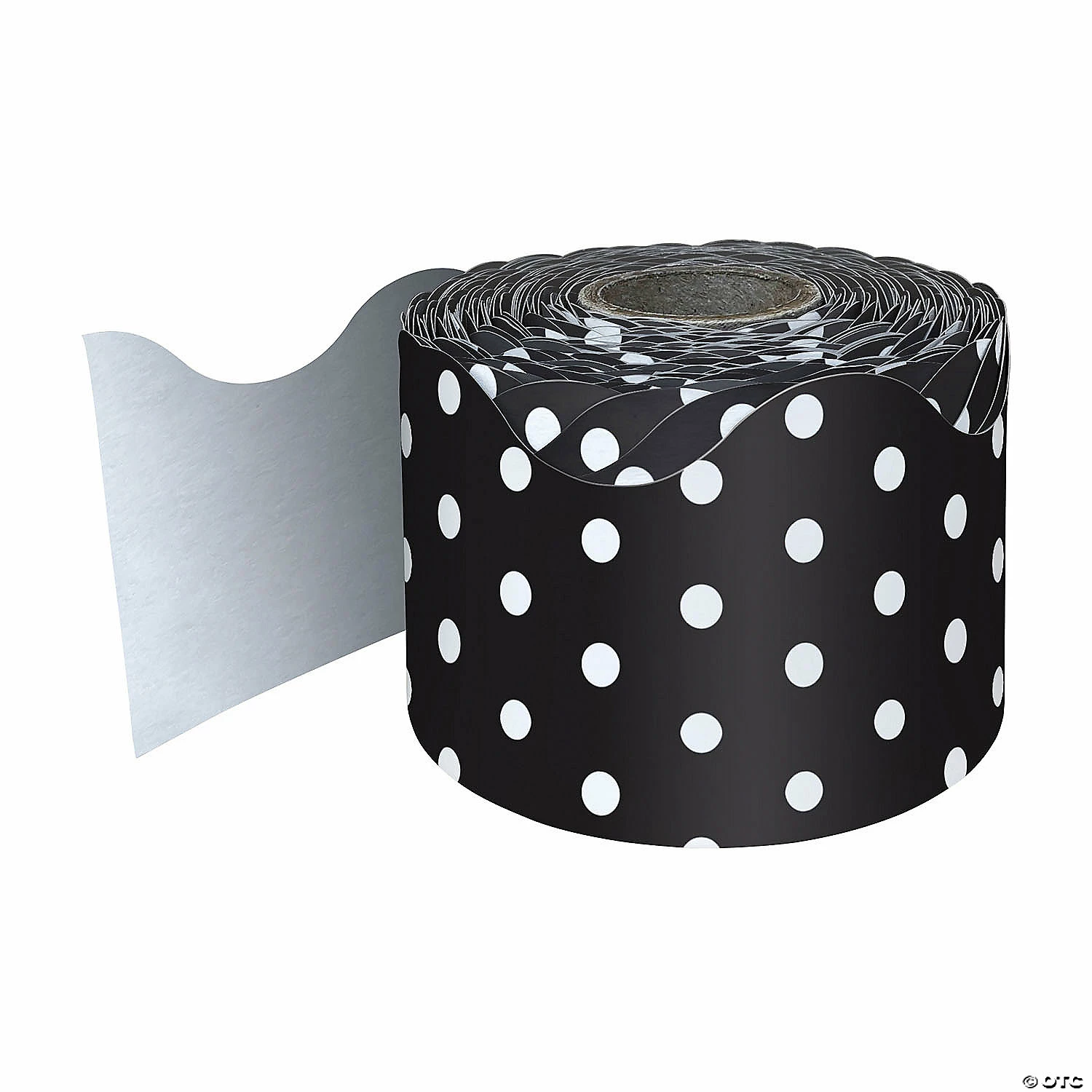 Promo ๐งจ Carson Dellosa Education Black with White Polka Dots Rolled Scalloped Border, 65 Feet Per Roll, Pack of 3 ๐ - Image 2