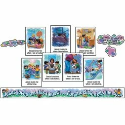 Brand new 🎉 Carson Dellosa Education Jesus Loves Me Bulletin Board Set 🧨
