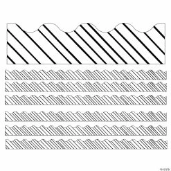 Flash Sale ❤️ Carson Dellosa Education Kind Vibes Black & White Stripes Scalloped Borders, 39 Feet Per Pack, 6 Packs 🤩
