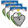 Top 10 🤩 Carson Dellosa Education Kind Vibes Jumbo Doodle Hearts Cut-Outs, 12 Per Pack, 3 Packs ⌛