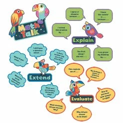 Hot Sale 👏 Carson Dellosa Education Math Talk Mini Bulletin Board Set 🧨