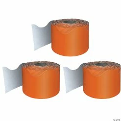 Promo 🌟 Carson Dellosa Education Orange Rolled Scalloped Border, 65 Feet Per Roll, Pack of 3 ✔️
