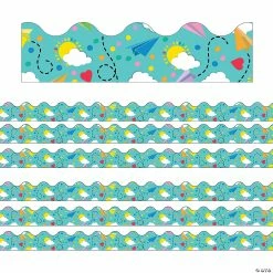 Discount 😍 Carson Dellosa Education Paper Airplanes Scalloped Border, 39 Feet Per Pack, 6 Packs 🎁