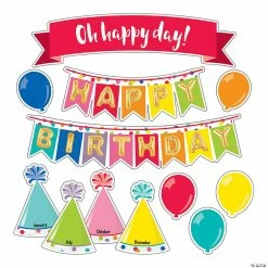 Promo ❤️ Carson-Dellosa® Just Teach Happy 🎂 Birthday Mini Bulletin Board Set - 27 Pc. 👍
