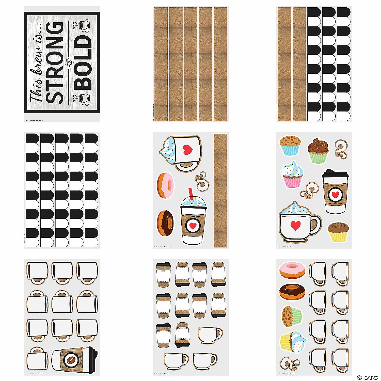 Budget 🛒 Coffee House Decor Bulletin Board Set - 67 Pc. 🥰 - Image 2