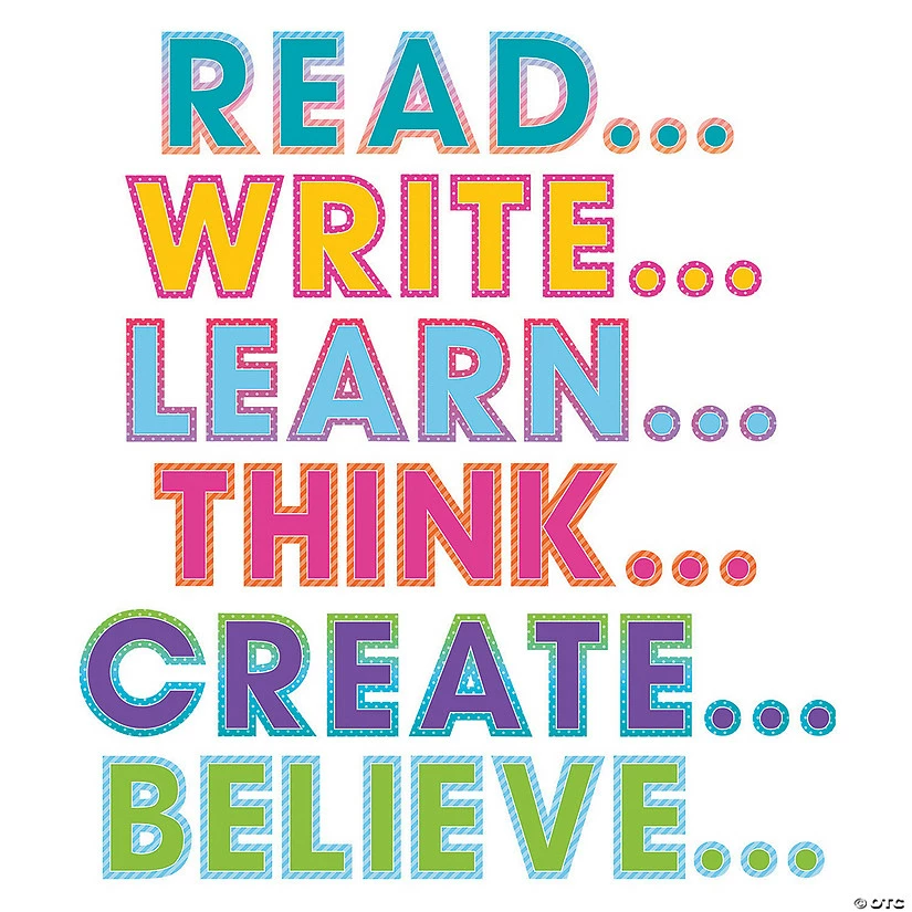 Hot Sale ๐งจ Colorful Vibes Motivation Bulletin Board Set - 57 Pc. ๐