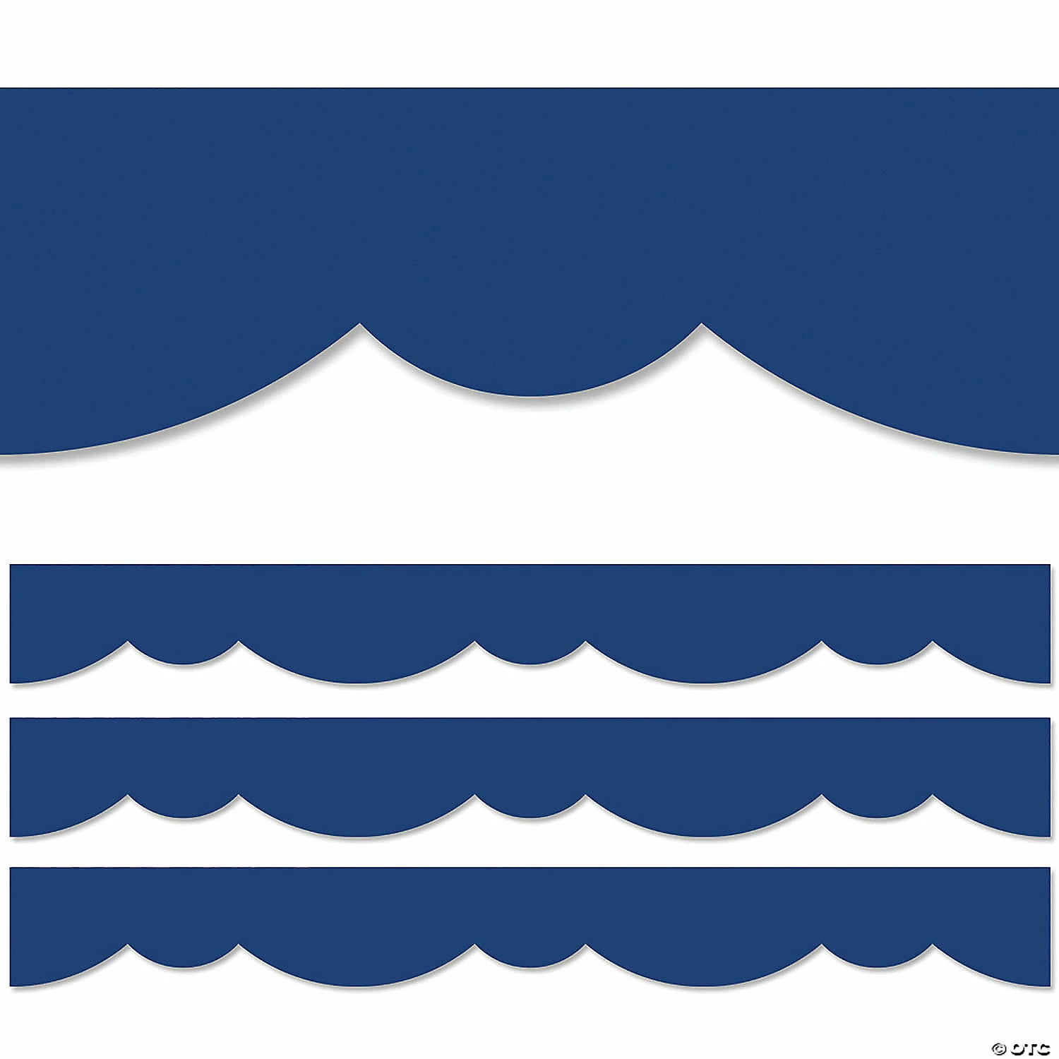 Promo โจ Creative Teaching Press Blue Stylish Scallops EZ Border, 48 Feet, 3 Packs ๐