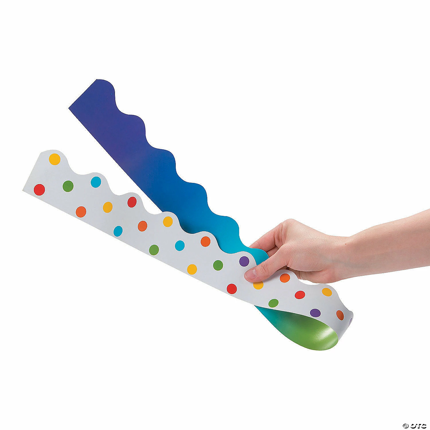 New ๐ Double-Sided Solid & Polka Dot Bulletin Board Borders - 12 Pc. ๐คฉ - Image 3