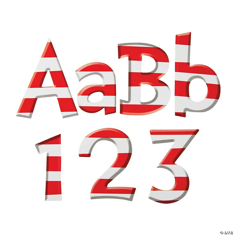 Hot Sale ๐ Dr. Seussโข Striped Bulletin Board Letters & Numbers - 217 Pc. ๐