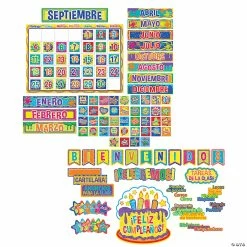 Deals 🛒 Eureka Color My World Spanish Welcome and Calendar Bulletin Board Set ⭐