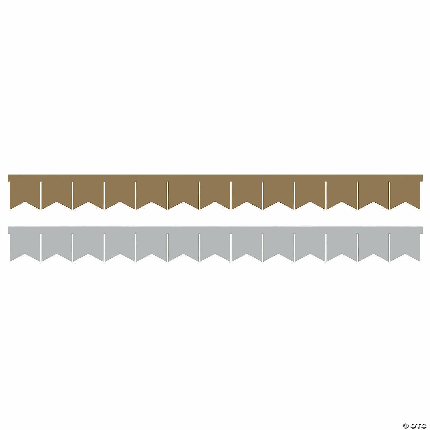 New ๐ Gold & Silver Metallic Pennant Bulletin Board Border - 12 Pc. ๐ - Image 2