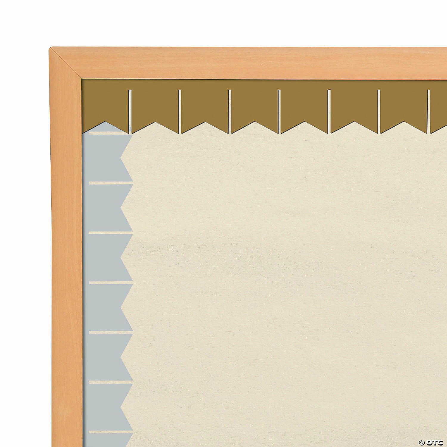 New ๐ Gold & Silver Metallic Pennant Bulletin Board Border - 12 Pc. ๐