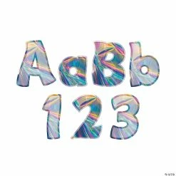 Hot Sale 😀 Iridescent-Look Bulletin Board Letters - 208 Pc. 👍