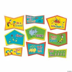 Budget ⭐ Jumbo Dr. Seuss™ Classroom Rules Cutouts - 15 Pc. ✔️