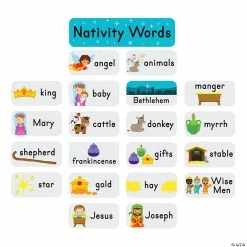Deals 🎉 Nativity Word Wall Bulletin Board Set - 21 Pc. 👏