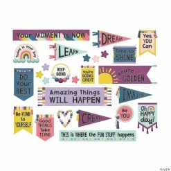 Hot Sale 👏 Oh Happy Day Positive Mini Bulletin Board Set - 27 Pc. 🧨