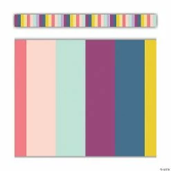 Hot Sale ✔️ Oh Happy Day Stripes Bulletin Board Borders - 12 Pc. 🌟
