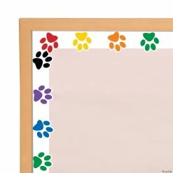 Budget 💯 Paw Print Bulletin Board Borders - 12 Pc. 😀