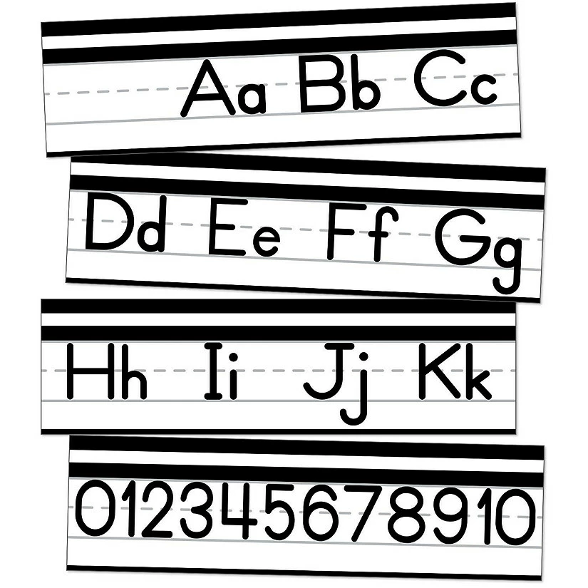 Brand new ๐คฉ Schoolgirl Style Alphabet Line Manuscript Mini Bulletin Board Set ๐