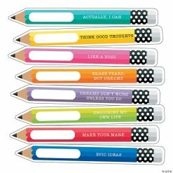 Discount 🛒 Schoolgirl Style™ Hello Sunshine Pencil Bulletin Board Cutouts - 36 Pc. 💯