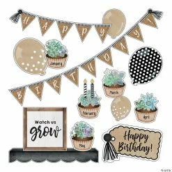 Buy 🔔 Schoolgirl Style™ Simply Stylish 🥳 Birthday Bulletin Board Set - 79 Pc. 😉
