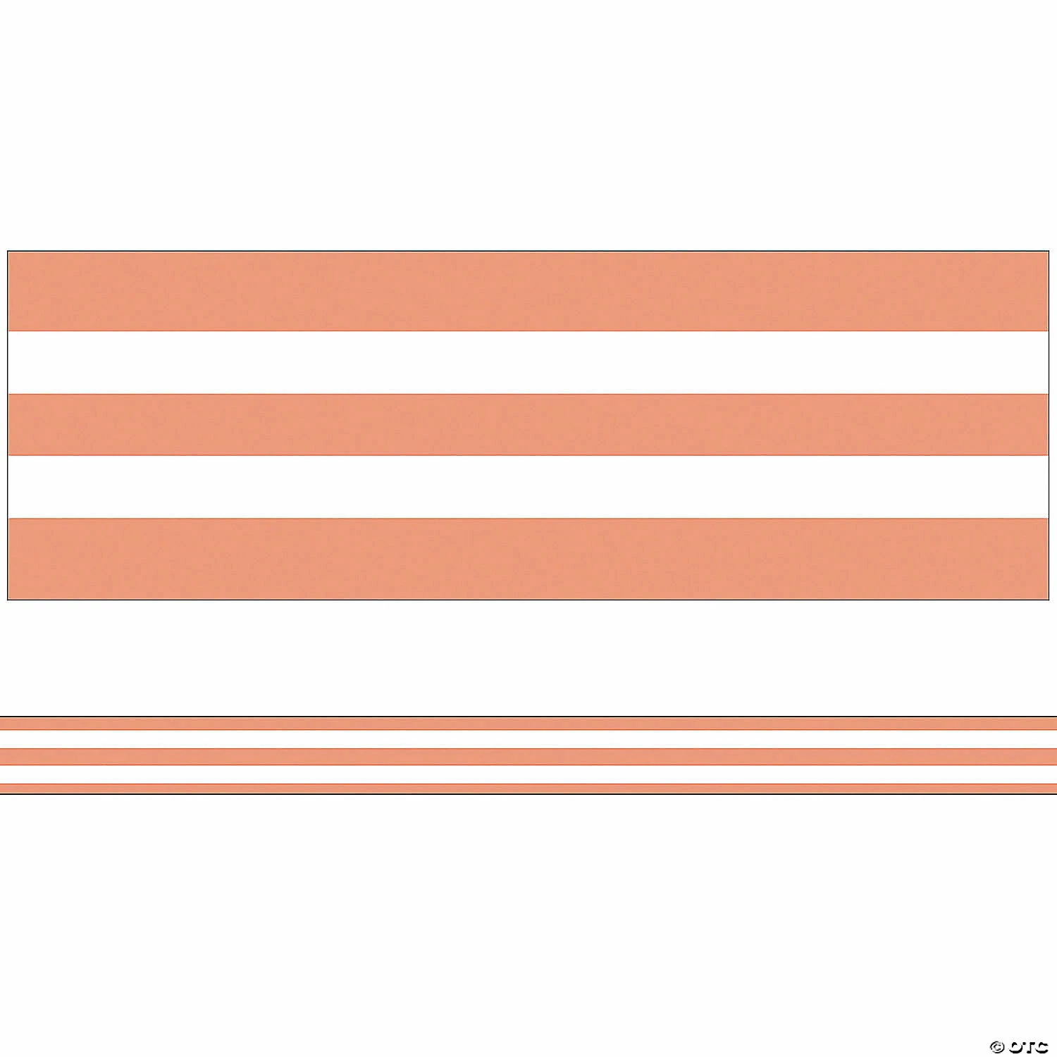 Cheap ๐คฉ Schoolgirl Style Simply Stylish Coral & White Stripes Straight Borders, 36 Feet Per Pack, 6 Packs ๐ - Image 2