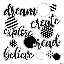 Outlet ✔️ Schoolgirl Style™ Stylish Script Words: Teach Mini Bulletin Board Set - 21 Pc. ⭐