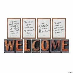 Brand new 🤩 Schoolgirl Style™ Industrial Chic Welcome Bulletin Board Set - 11 Pc. 🤩