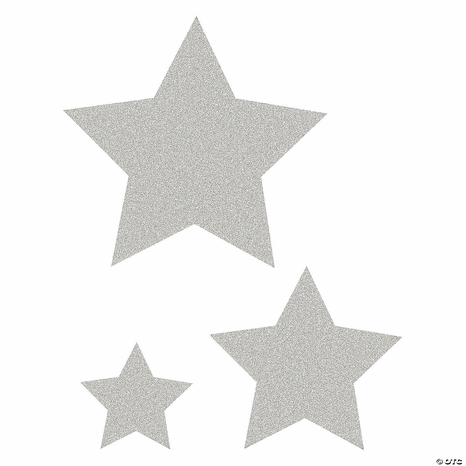 Outlet โญ Silver Glitz Stars Bulletin Board Cutouts - 30 Pc. ๐ - Image 2