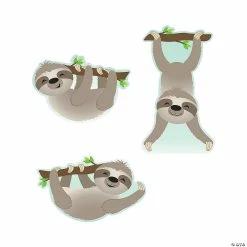 Deals 🧨 Sloth Bulletin Board Cutouts - 48 Pc. 🎉