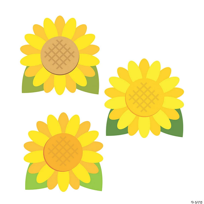 Cheap 𧨠Sunflower Bulletin Board Cutouts - 48 Pc. β€οΈ