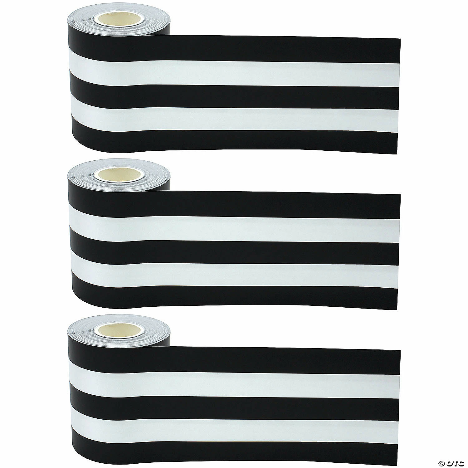 Top 10 π Teacher Created Resources Black & White Stripes Straight Rolled Border Trim, 50 Feet Per Roll, Pack of 3 π