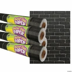 Outlet ๐ Teacher Created Resources Black Brick Better Than Paper Bulletin Board Roll, 4' x 12', Pack of 4 ๐