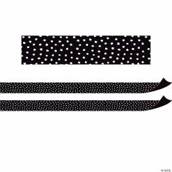 Flash Sale ๐ Teacher Created Resources Black with White Painted Dots Magnetic Border, 24 Feet Per Pack, 2 Packs โค๏ธ