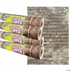 Hot Sale 🔔 Teacher Created Resources Brick and Plaster Better Than Paper Bulletin Board Roll, 4' x 12', Pack of 4 ⭐