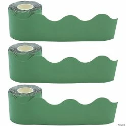 Promo โญ Teacher Created Resources Eucalyptus Green Scalloped Rolled Border Trim, 50 Feet Per Roll, Pack of 3 ๐