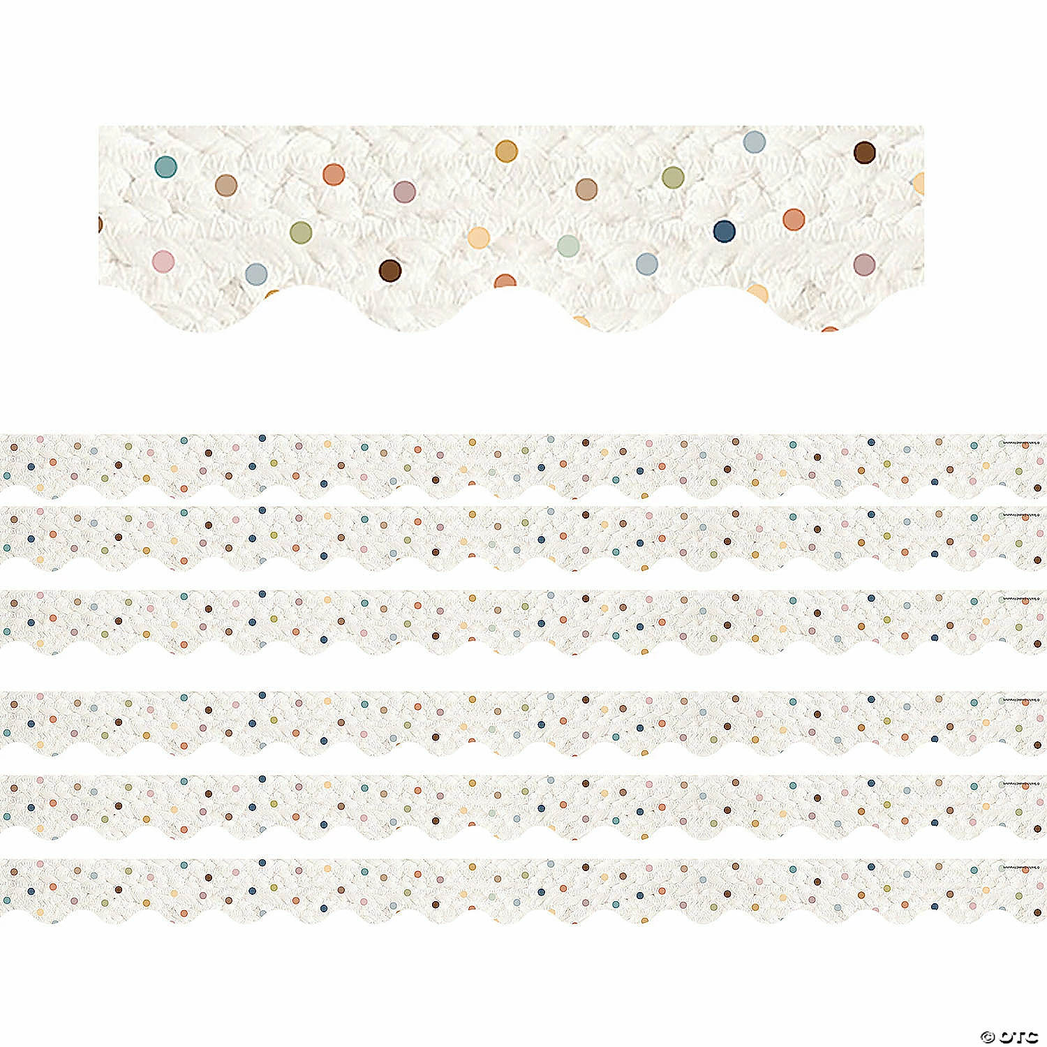 Best deal βοΈ Teacher Created Resources Everyone is Welcome Dots Scalloped Border Trim, 35 Feet Per Pack, 6 Packs β