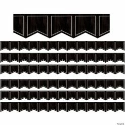 Brand new 🎉 Teacher Created Resources Modern Farmhouse Black Pennants Die-Cut Border Trim, 35 Feet, 6 Packs 👏