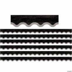 Coupon 🤩 Teacher Created Resources Modern Farmhouse Black with Gray Scalloped Border Trim, 35 Feet, 6 Packs 🧨