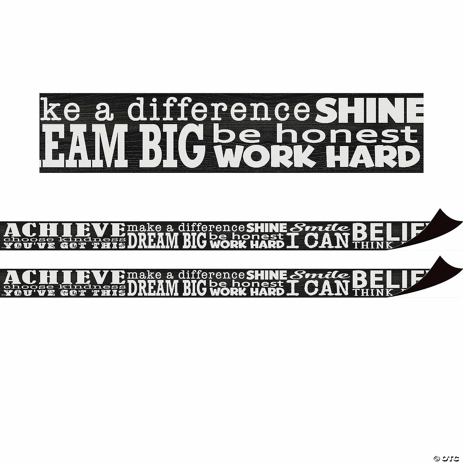 New ❤️ Teacher Created Resources Modern Farmhouse Positive Sayings Magnetic Border, 24 Feet Per Pack, 2 Packs ✨