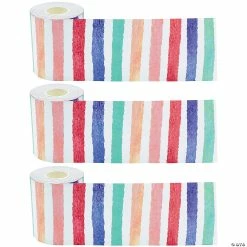 Wholesale 🥰 Teacher Created Resources Watercolor Stripes Straight Rolled Border Trim, 50 Feet Per Roll, Pack of 3 🔥