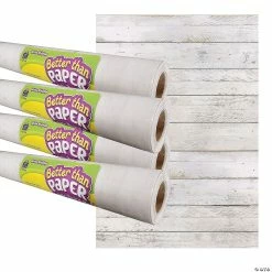 Brand new 💯 Teacher Created Resources White Shiplap Better Than Paper Bulletin Board Roll, 4' x 12', Pack of 4 🛒