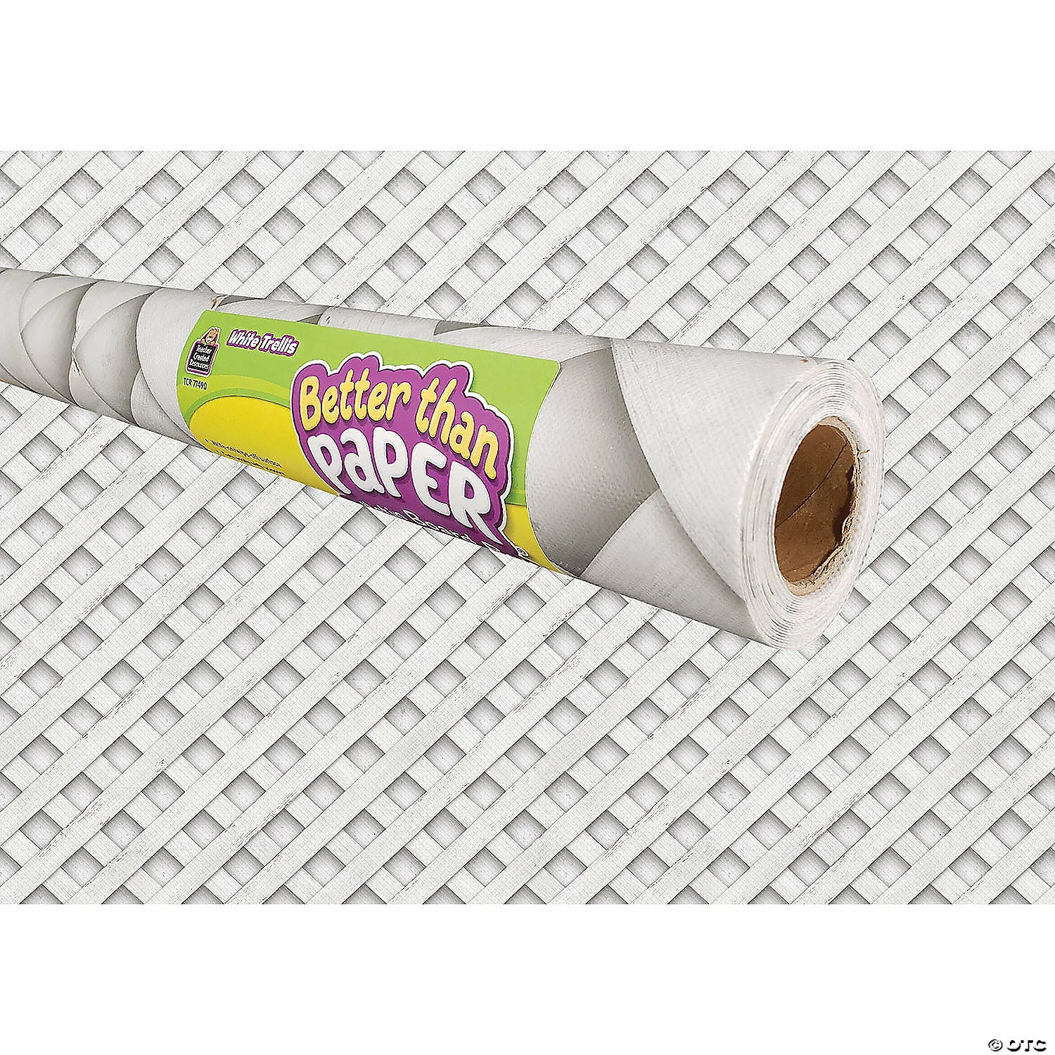 Budget 🧨 Teacher Created Resources White Trellis Better Than Paper Bulletin Board Roll, 4' x 12', Pack of 4 ✔️ - Image 2