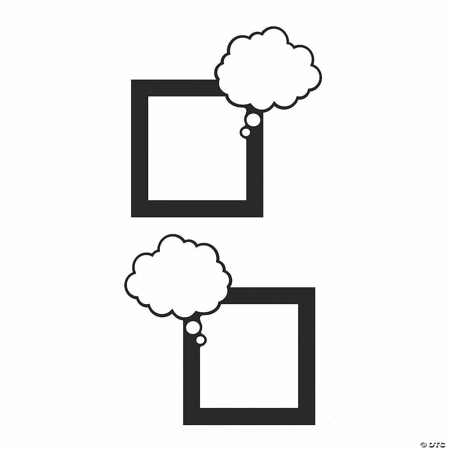 Deals ๐ฏ Thought Bubble Frame Bulletin Board Cutouts - 48 Pc. ๐
