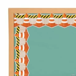 Wholesale ✔️ Under Construction Cones Bulletin Board Borders - 12 Pc. 🔔