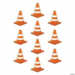 Wholesale 👏 Under Construction Cones Bulletin Board Cutouts - 30 Pc. ✔️