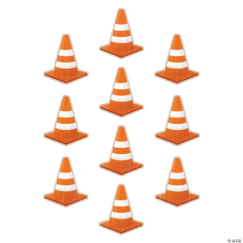 Wholesale ๐ Under Construction Cones Bulletin Board Cutouts - 30 Pc. โ๏ธ